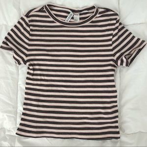 Cropped Striped T-shirt